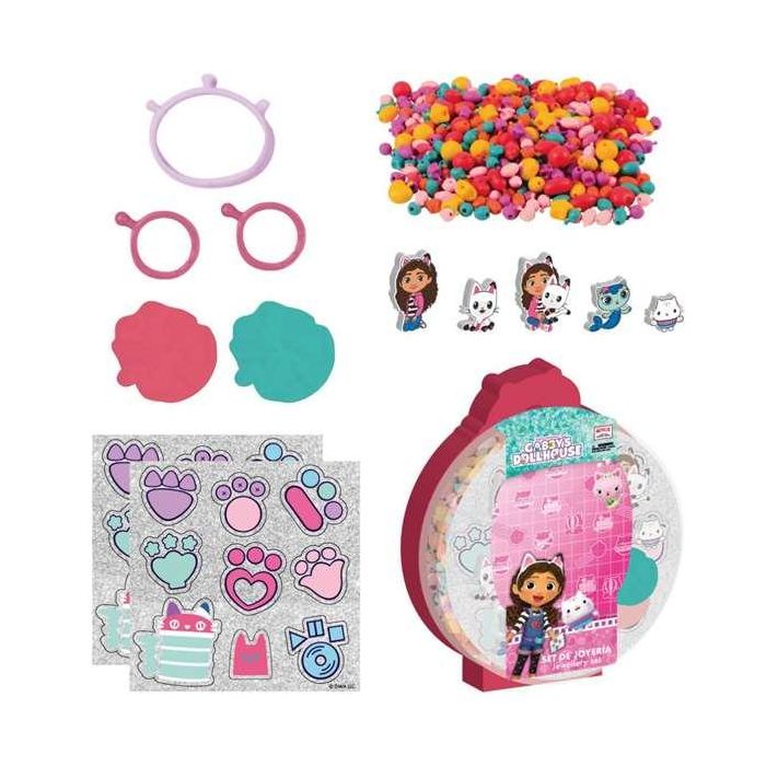 Cerdá Set de Joyero y Bisutería Infantil Temática Gabby's Dollhouse para Niñas, Multicolor, Edad 3+ Años, 17x20x5 cm