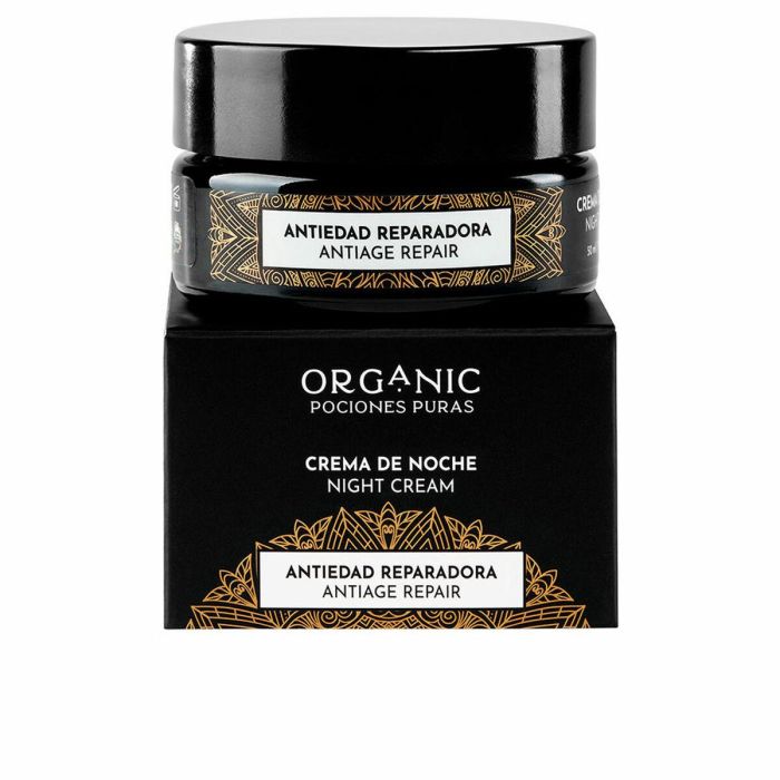Orgănic Pociones Puras Crema de Noche Antiedad Reparadora 50 ml - Revitaliza y Rejuvenece la Piel