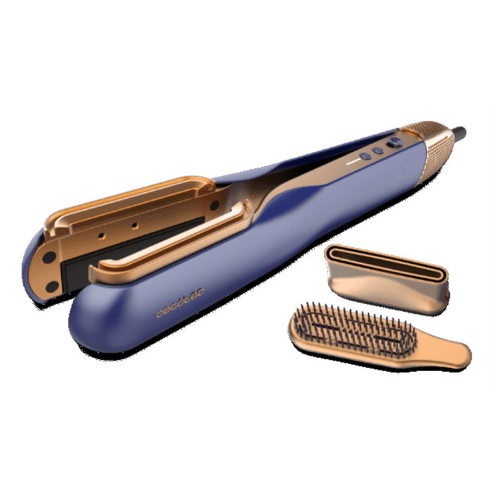 Cecotec A01_EU01_100159 Herramienta de peinado multiaccesorios Airflow Azul 1000W para cabello con Queratina y cerámica