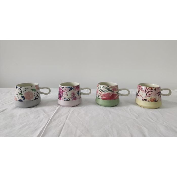 DKD Home Decor Taza Mug Shabby Flores Multicolor 360ml Gres Apto Microondas y Lavavajillas (Pack de 12 Unidades Surtidas) 0 DKD Home Decor Taza Mug Shabby Flores Multicolor 360ml Gres Apto Microondas y Lavavajillas (Pack de 12 Unidades Surtidas) 0