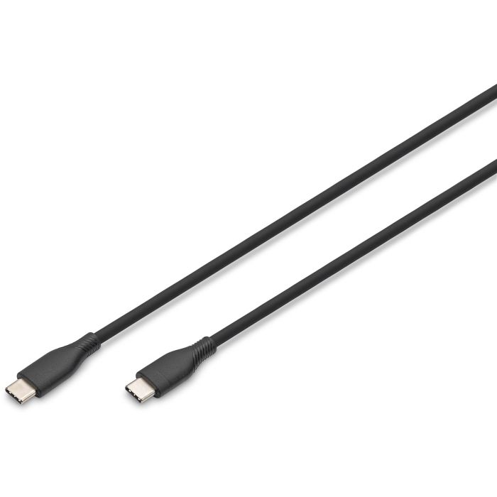 DIGITUS USB 2.0 Kabel Typ C -C Silikon St/St 0.5m schwarz