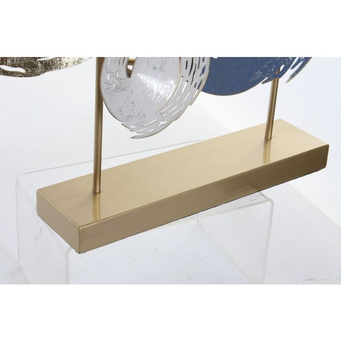 DKD Home Decor Decoración Abstracta Moderna Metal Azul Dorado Marrón 9 x 51 x 65.4 cm (2 Unidades) 2 DKD Home Decor Decoración Abstracta Moderna Metal Azul Dorado Marrón 9 x 51 x 65.4 cm (2 Unidades) 2