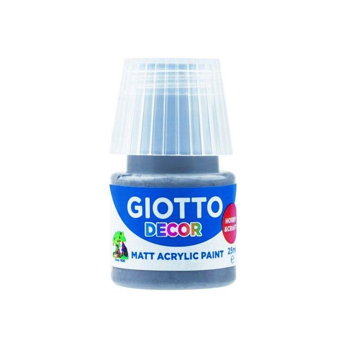 Pintura Acrilica Giotto 25 Ml (Bote) Gris Oscuro 6 unidades