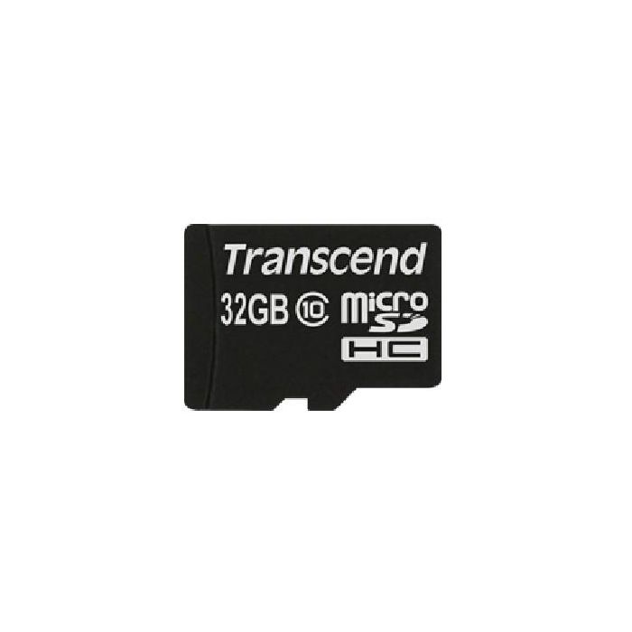 Transcend TS32GUSDHC10 Tarjeta microSDHC Premium de 32GB Clase 10, Velocidad de Lectura 90MB/s con Adaptador SD