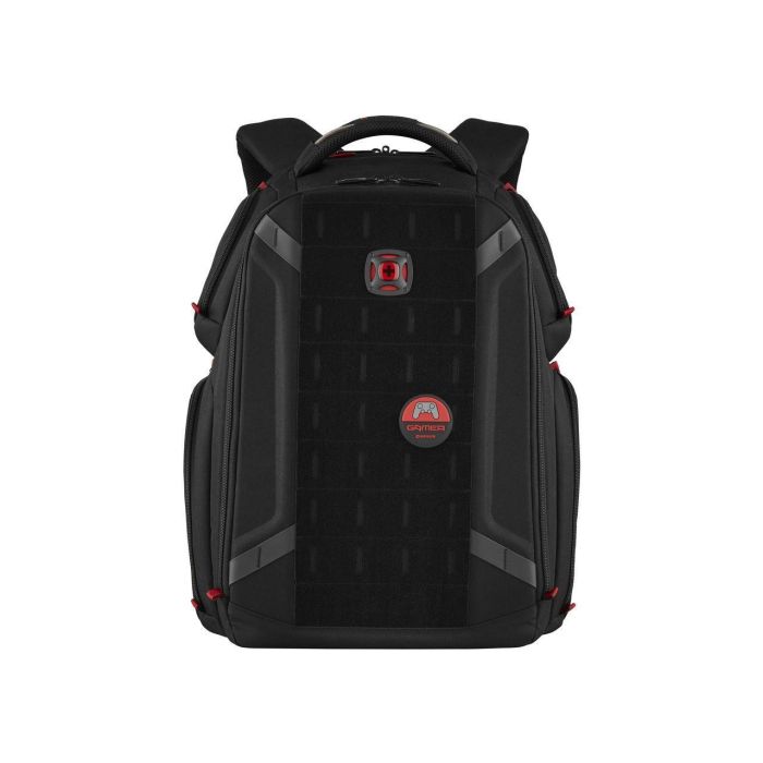 Wenger PlayerOne Mochila gaming para portátil 17.3" (43,9cm) de poliéster negra, con USB y compartimentos para tableta/auriculares
