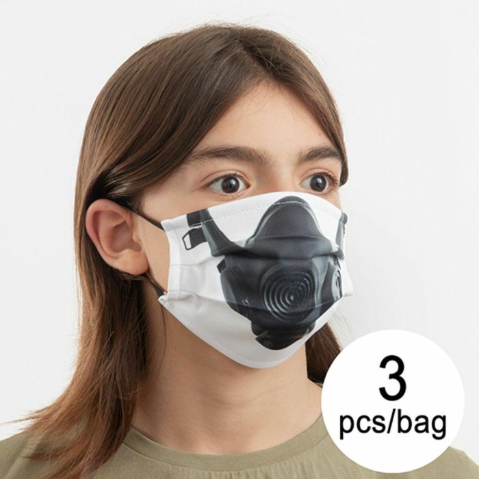 Mascarilla Higiénica de Tela Reutilizable Gas Luanvi Talla M Pack de 3 uds Mascarilla Higiénica de Tela Reutilizable Gas Luanvi Talla M Pack de 3 uds