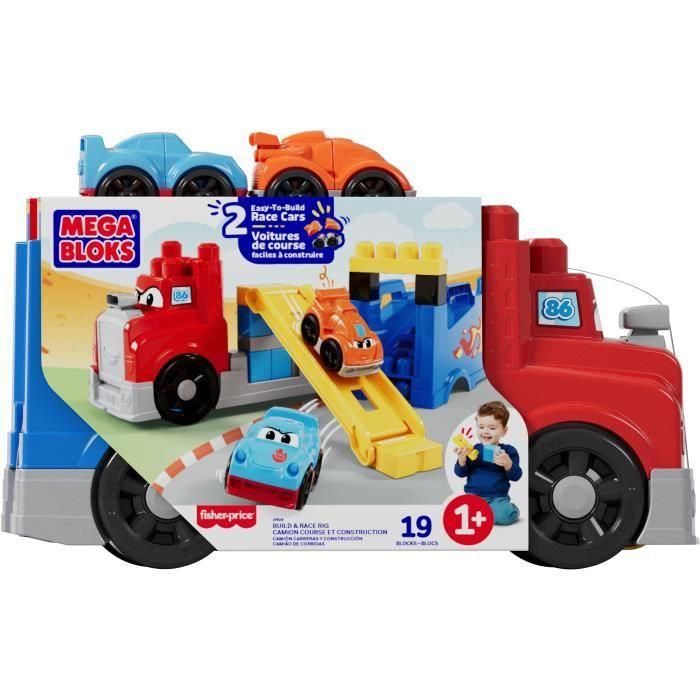 Mega Bloks JFR29 - Camión de carreras y construcción - Set de 19 piezas 2 Mega Bloks JFR29 - Camión de carreras y construcción - Set de 19 piezas 2