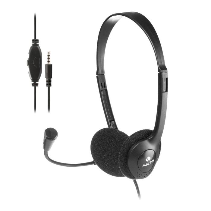 Auriculares con Micrófono NGS MS103MAX Negro Auriculares con Micrófono NGS MS103MAX Negro