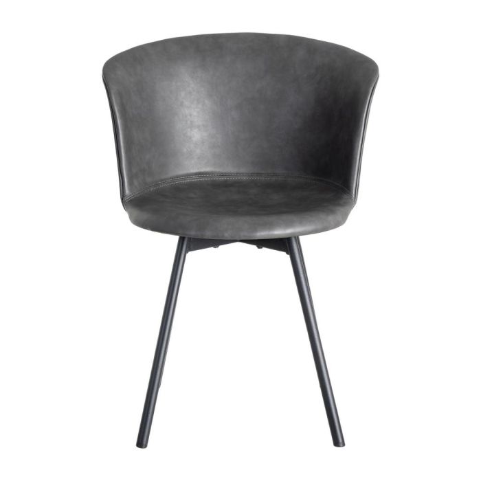 Silla Negro Metal / Simil Piel 53 X 51,50 X 76 cm