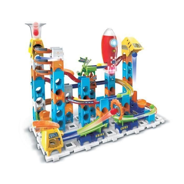 Vtech Marble Rush Rocket Set Electronic M100E Circuito de Bolas con 79 Piezas y 10 MarbleBeads para Niños +4 Años
