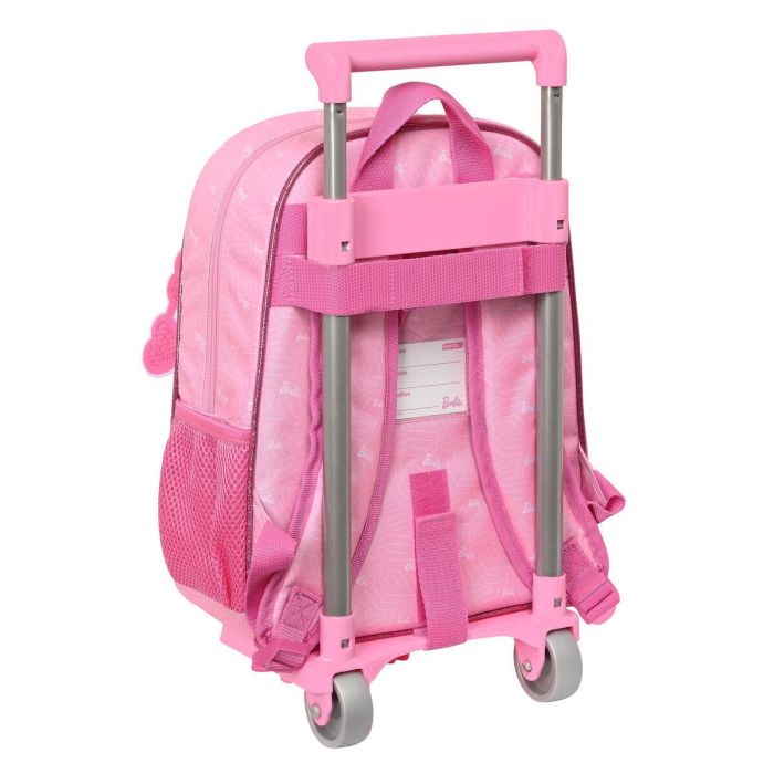 Mochila Escolar con Ruedas Barbie Girl Rosa 26 x 34 x 11 cm 2