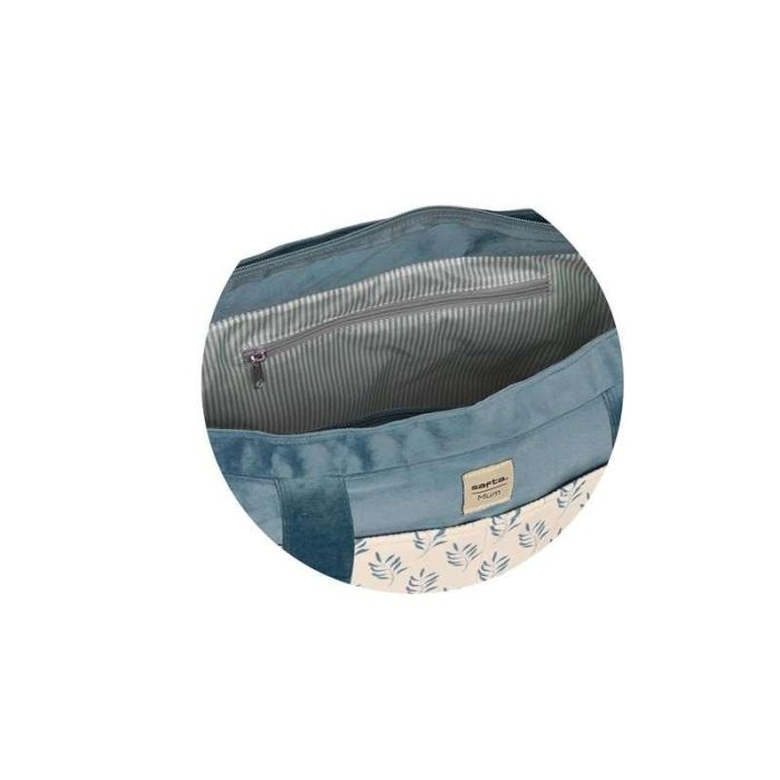 Bolso Cambiador de Pañales Safta Leaves Turquesa (46 x 26 x 15 cm) Bolso Cambiador de Pañales Safta Leaves Turquesa (46 x 26 x 15 cm)