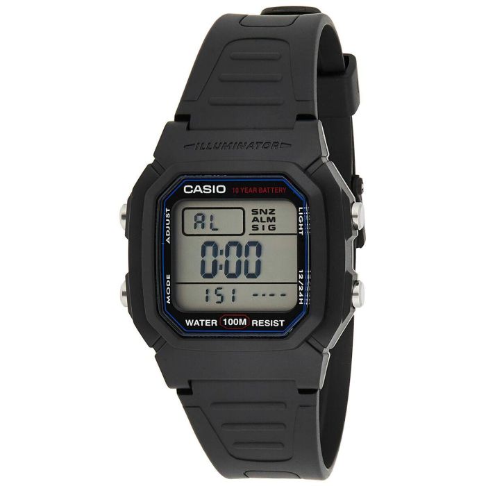 CASIO W800H1AVES Reloj de Hombre Quartz Digital Cronógrafo 10 ATM con Correa de Resina Negra y Esfera Gris 5 CASIO W800H1AVES Reloj de Hombre Quartz Digital Cronógrafo 10 ATM con Correa de Resina Negra y Esfera Gris 5