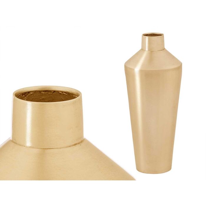 Jarrón Cónico Dorado Pequeño Giftdecor 16x40x16 cm Metal Oro (4 Unidades) Jarrón Cónico Dorado Pequeño Giftdecor 16x40x16 cm Metal Oro (4 Unidades)