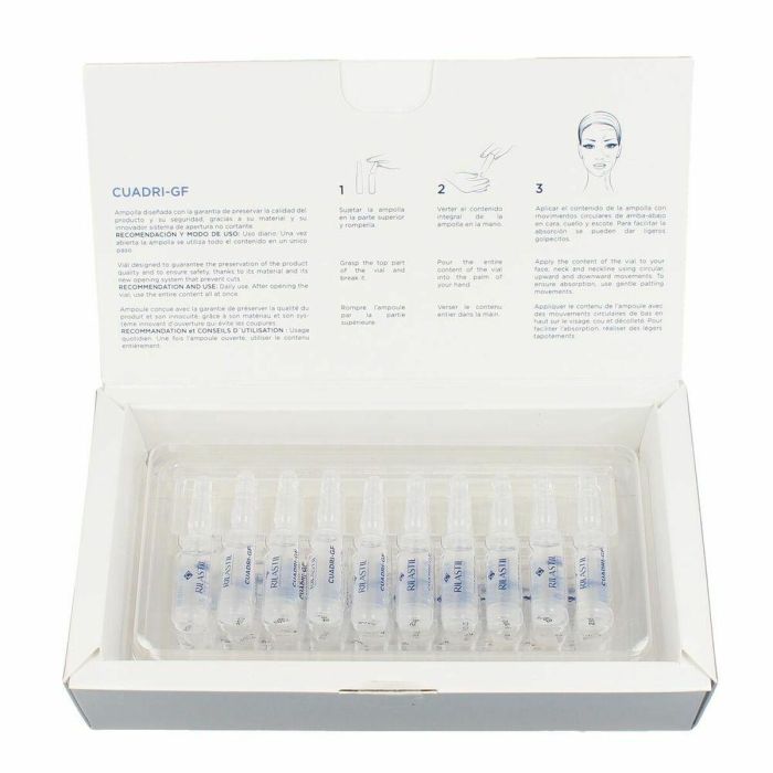 Rilastil CUADRI GF Ampollas Antiedad Global Reafirmante, Regenerador con Factores Crecimiento y Ácido Hialurónico 30x1.5ml Rilastil CUADRI GF Ampollas Antiedad Global Reafirmante, Regenerador con Factores Crecimiento y Ácido Hialurónico 30x1.5ml