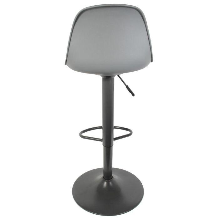 Home Deco Factory Taburete Bar Essentiel Gris Regulable en Altura 83-104 cm Diseño Moderno 3