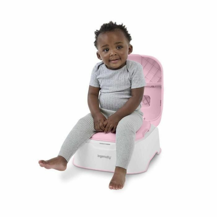 Ingenuity ING0074451171435 Taburete y orinal con cuenco extraíble, antideslizante y asiento ergonómico, rosa 4