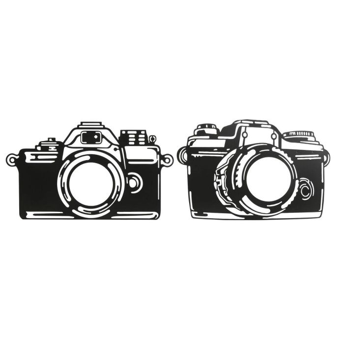 Decoracion Pared Vintage DKD Home Decor Negro 1 x 30 x 45 cm (2 Unidades) Decoracion Pared Vintage DKD Home Decor Negro 1 x 30 x 45 cm (2 Unidades)