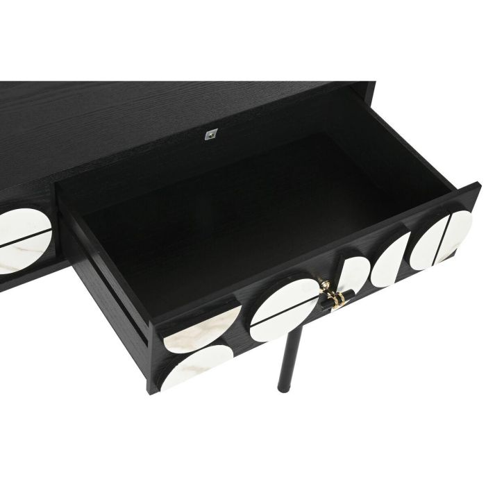Recibidor Home ESPRIT Blanco Negro 100 x 40 x 77 cm 5 Recibidor Home ESPRIT Blanco Negro 100 x 40 x 77 cm 5