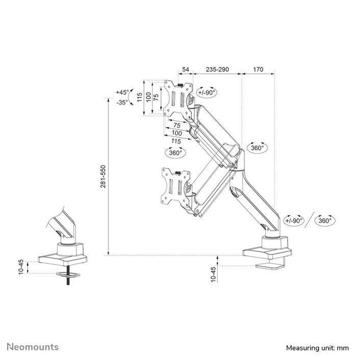 Soporte de Mesa para Pantalla Neomounts DS70-450BL1 19 Soporte de Mesa para Pantalla Neomounts DS70-450BL1 19