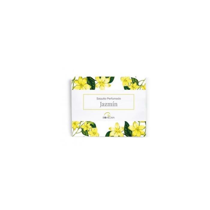 BIOAROMA Saquito Perfumado Jazmín para Armario 5 Unidades, Aroma Fresco y Limpio, Fair Trade