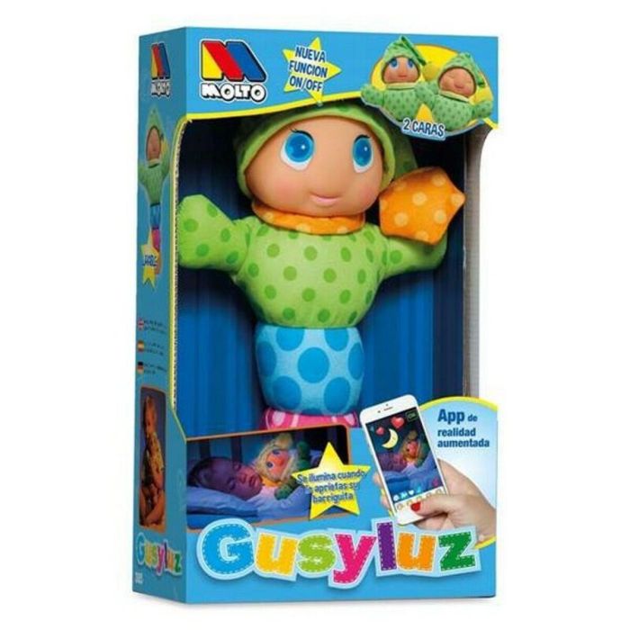 Peluche Gusy Luz Moltó 385 Azul Rosa Verde Multicolor PVC (33 cm) 2