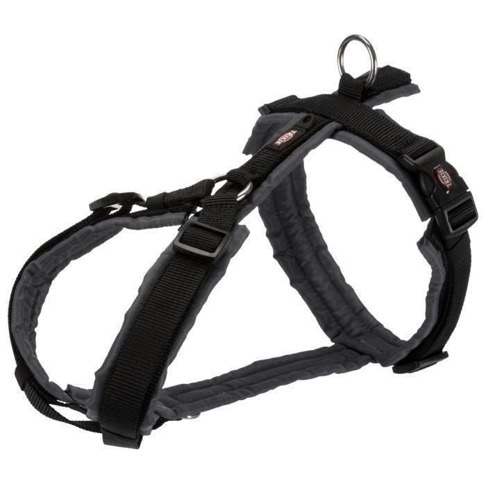 TRIXIE Arnés de trekking Premium - SM: 4453 cm - 20mm - Negro y gris grafito TRIXIE Arnés de trekking Premium - SM: 4453 cm - 20mm - Negro y gris grafito
