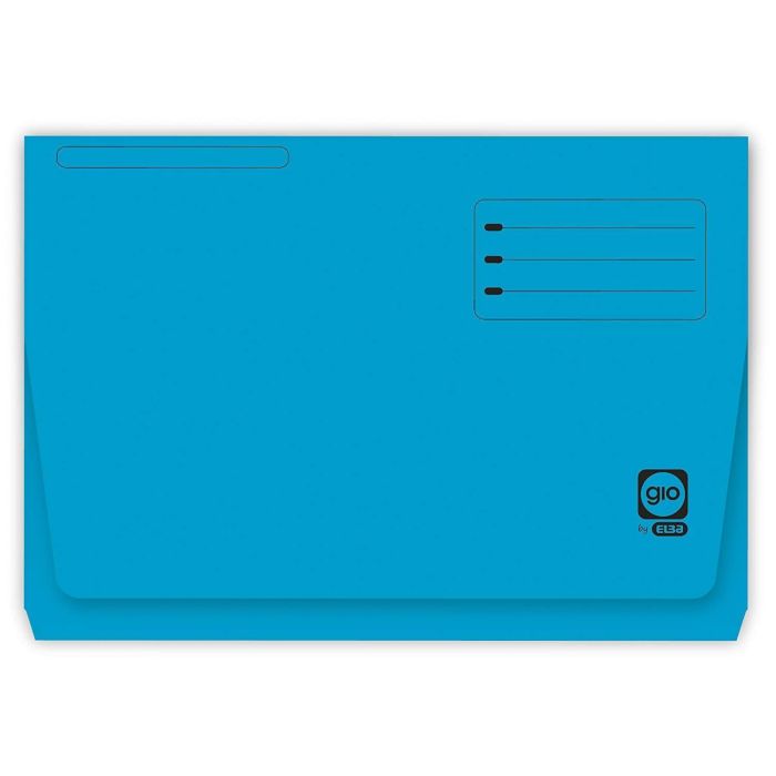 Gio Subcarpeta Con Bolsa Y Solapa Azul Intenso Cartulina Folio 320 gr -25U- Gio Subcarpeta Con Bolsa Y Solapa Azul Intenso Cartulina Folio 320 gr -25U-