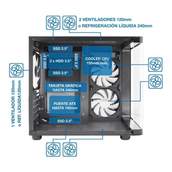 Caja Semitorre ATX CoolBox COO-CHA-GM100-0 1 Caja Semitorre ATX CoolBox COO-CHA-GM100-0 1