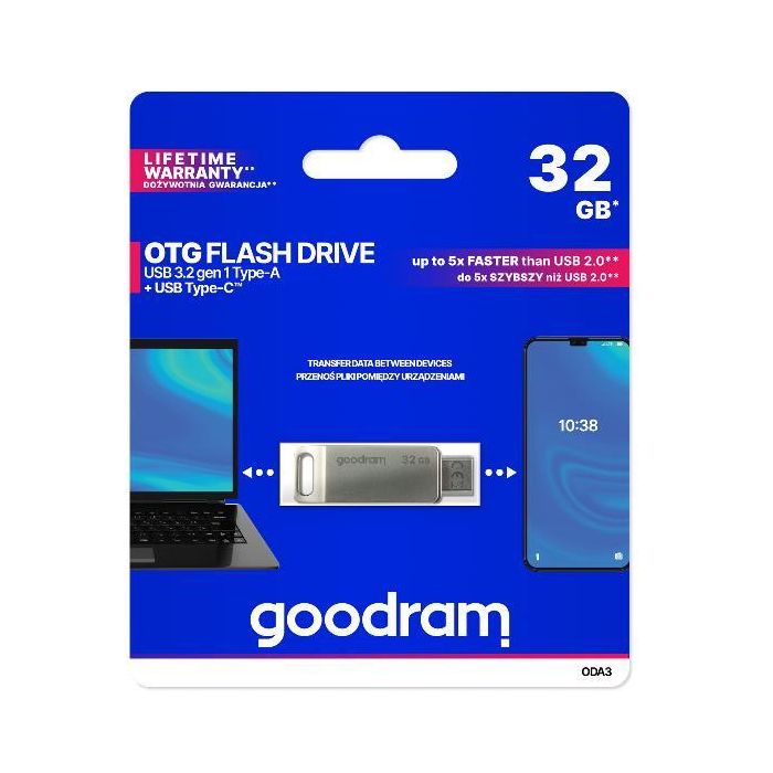 Memoria USB GoodRam ODA3-0320S0R11 Plateado 32 GB 2