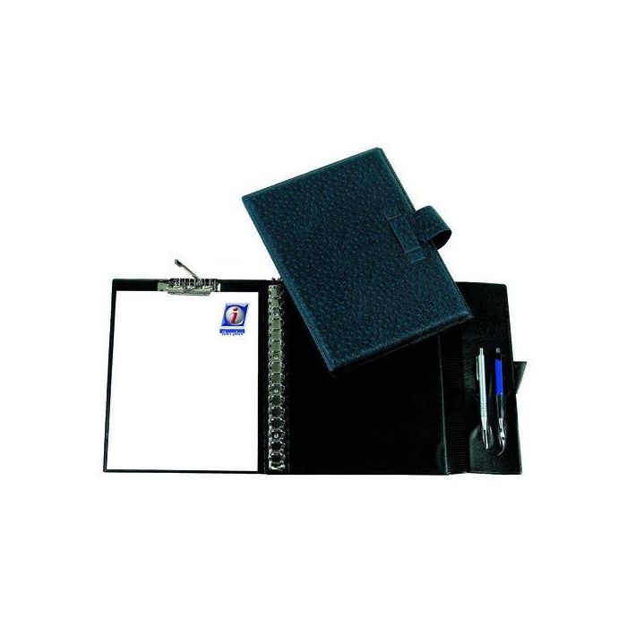 Carpeta De Anillas Con Pinza Miniclip Superior Iberplas Pvc Escolar Fº 16 An.25Mm Con Portaboligrafo Azul