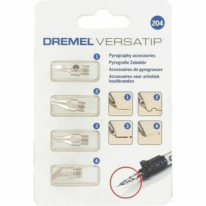 Set de accesorios de pirograbado Dremel 204 4 Piezas 4 Set de accesorios de pirograbado Dremel 204 4 Piezas 4