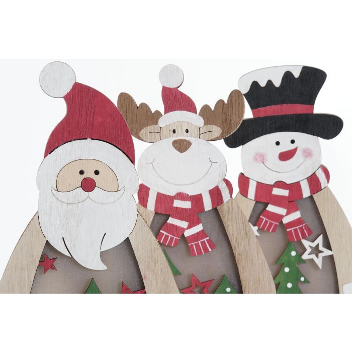 Decoracion Luminosa Navidad Tradicional DKD Home Decor Rojo Blanco 5 x 28 x 12 cm (6 Unidades) 2