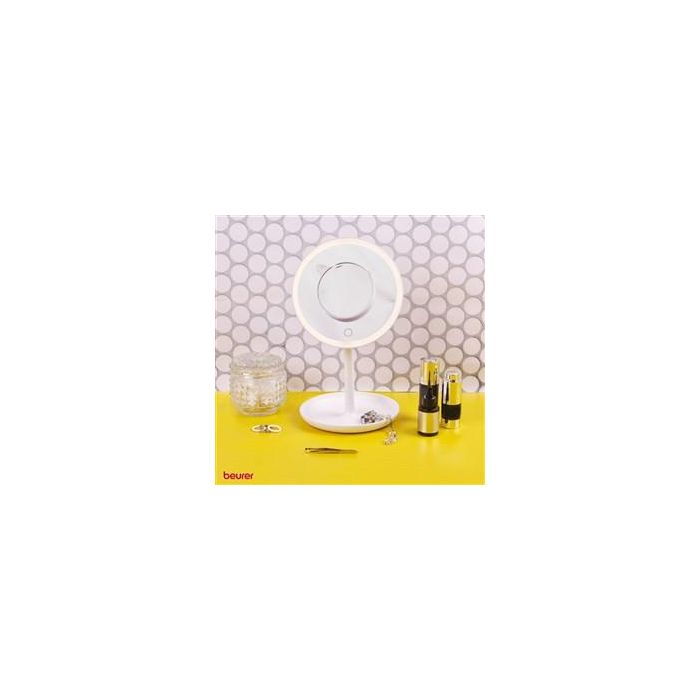 Beurer BS-45 Espejo Cosmético con Luz LED, Espejo de Aumento 5x, Giratorio 360° 4