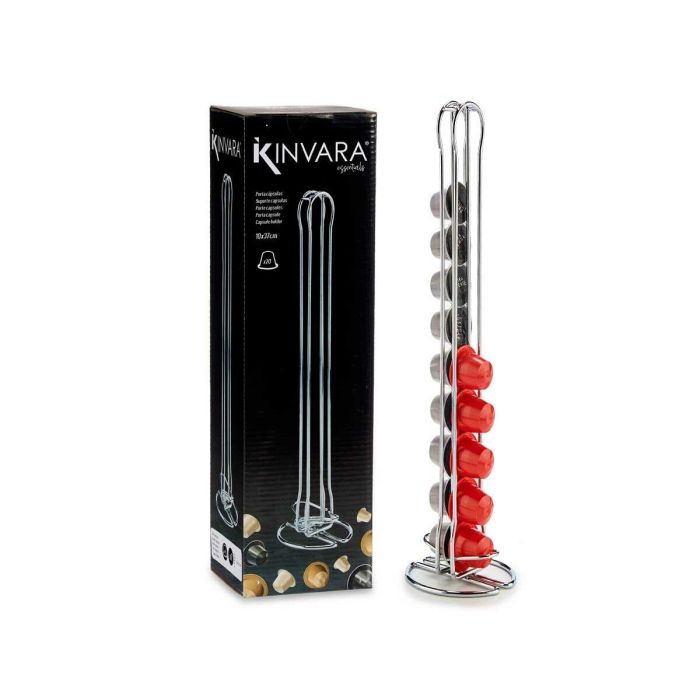 Soporte para 20 Cápsulas de Café Kinvara W6215 Plateado 2 Soporte para 20 Cápsulas de Café Kinvara W6215 Plateado 2