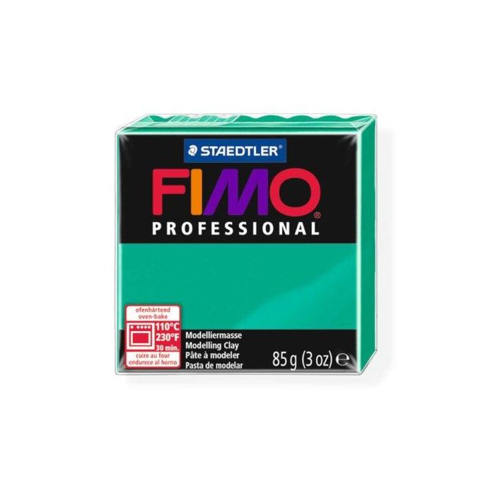 Pasta Modelar Fimo Professional Verde Solido 85 Gr. 4 unidades