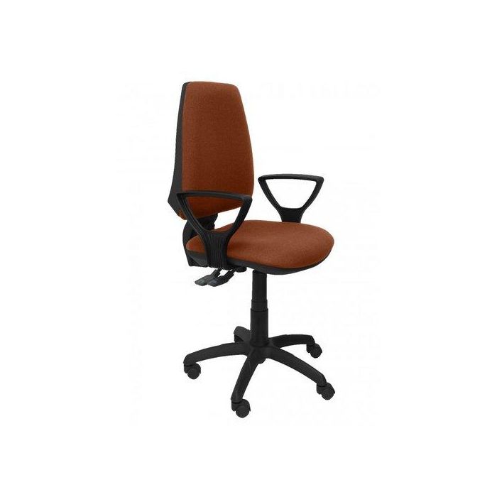 Silla Piqueras Y Crespo Elche S Brazos Fijos Mecanismo Sincro De Doble Maneta Gran Confortabilidad Regulable En Altura Ruedas De Nylon Asiento Y Respaldo Tapizado Bali Marron