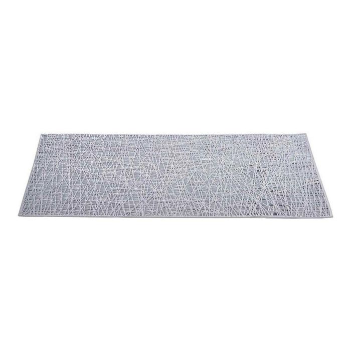 Tapete rectangular plástico plata Kinvara 45x30 cm (48 Unidades) Tapete rectangular plástico plata Kinvara 45x30 cm (48 Unidades)