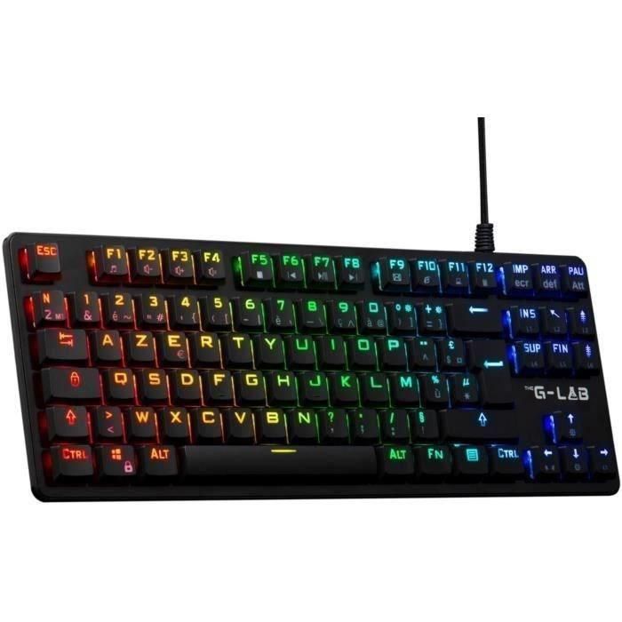 The G-Lab THE3760162050998 Teclado Gaming KEYZ PLATI. TKL Mecánico Interruptor Rojo, Perfil Bajo, RGB, Negro 1