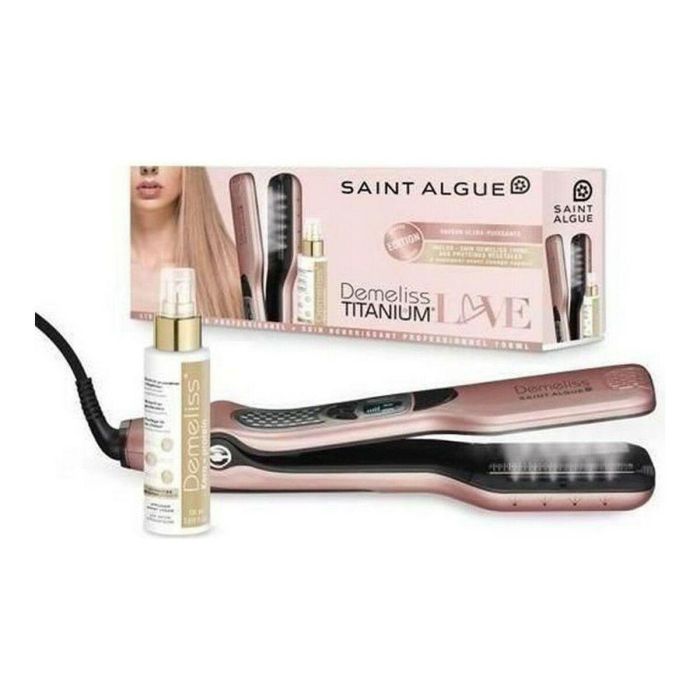 SAINT ALGUE Demeliss TITANIUM Love Edition Plancha de vapor Estuche GOLD PINK + Tratamiento nutritivo 100ml Kera-PROTEIN 5