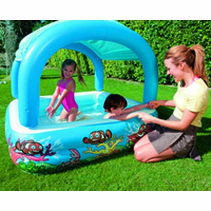 Bestway Piscina Hinchable Infantil Techo Desmontable 140x140x114 cm +2 Años Jardin 52192 13