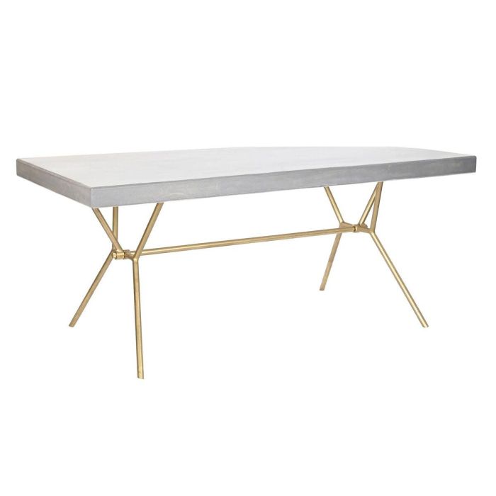 Mesa de Comedor DKD Home Decor Gris Dorado Blanco Latón Madera de mango (180 x 90 x 76 cm) 0 Mesa de Comedor DKD Home Decor Gris Dorado Blanco Latón Madera de mango (180 x 90 x 76 cm) 0