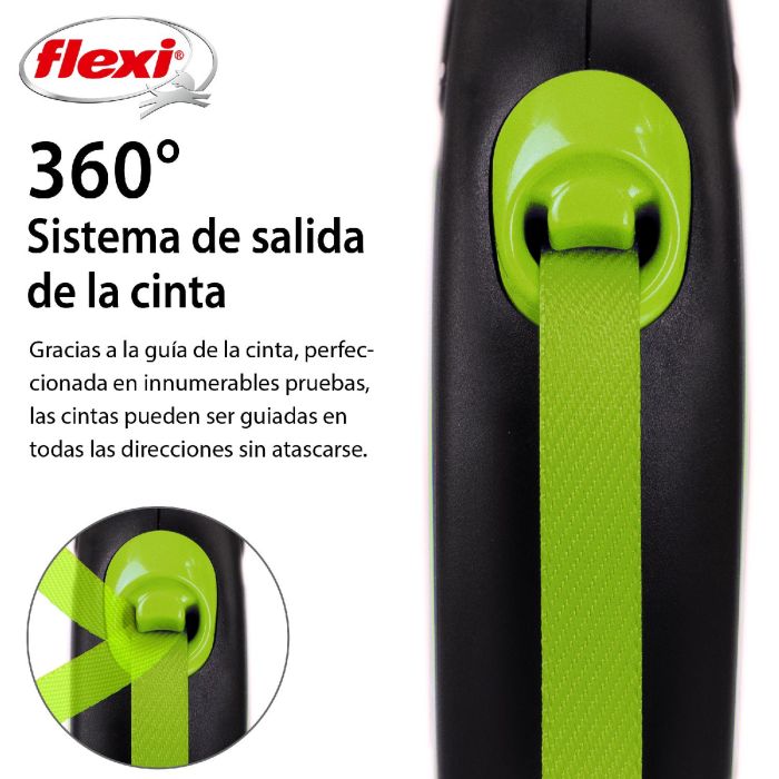 Flexi Correa New Neon S de Cinta 5M Verde Neón Reflectante para Perros: Alta Visibilidad en Todas las Condiciones 3 Flexi Correa New Neon S de Cinta 5M Verde Neón Reflectante para Perros: Alta Visibilidad en Todas las Condiciones 3