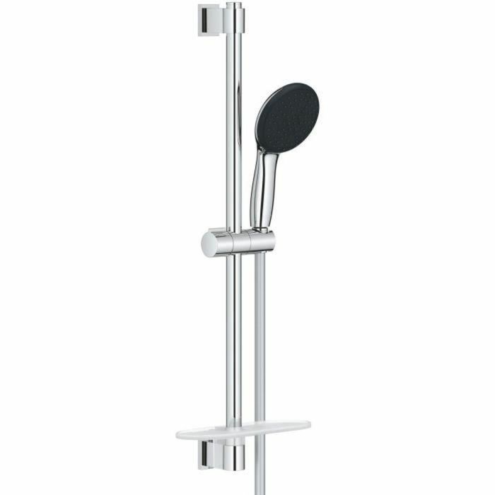 Grohe 26952001 Set de Ducha Vitalio Start 110 con Rociador 2 Chorros, Barra 60cm, Flexo y Estante - Ahorro Agua, Cromo