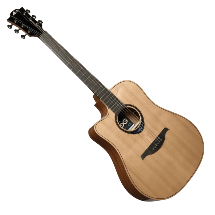 LAG Guitarra Acústica Dreadnought Cutaway A/E Blue Wave 2 Zurdos Natural 2