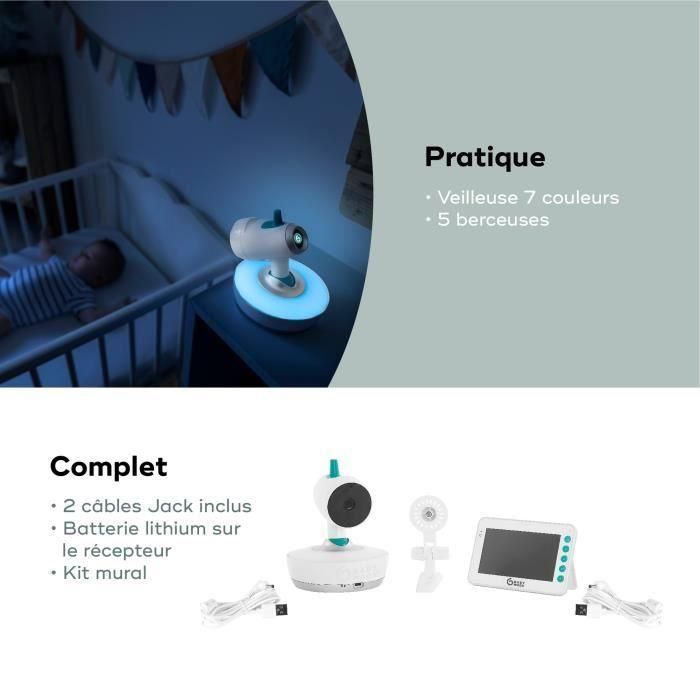 Babymoov YOO-MOOV Vigilabebés Video Motorizado 360º Pantalla 4.3" Talkie-Walkie Visión Nocturna Temperatura Canciones Cuna VOX 4 Babymoov YOO-MOOV Vigilabebés Video Motorizado 360º Pantalla 4.3" Talkie-Walkie Visión Nocturna Temperatura Canciones Cuna VOX 4