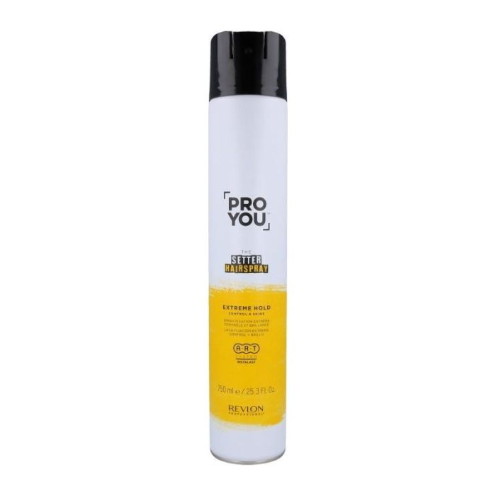 Revlon Proyou The Setter Laca Capilar Fijación Extrema Hairspray para Peinado Duradero y Brillo Natural con Tecnología InstaLast 750ml Revlon Proyou The Setter Laca Capilar Fijación Extrema Hairspray para Peinado Duradero y Brillo Natural con Tecnología InstaLast 750ml