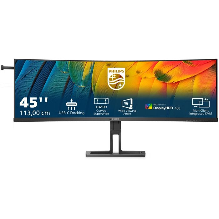 Philips 45B1U6900C Monitor Profesional Curvo SuperWide 44.5" Dual QHD (5120x1440) USB-C 100W KVM HDR400 Altavoces Negro 1