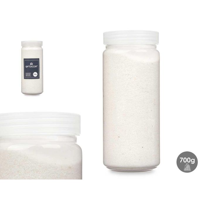 Bote de Arena Blanco 700g Giftdecor - 6.5x15.8x6.5 cm (12 Unidades) Bote de Arena Blanco 700g Giftdecor - 6.5x15.8x6.5 cm (12 Unidades)