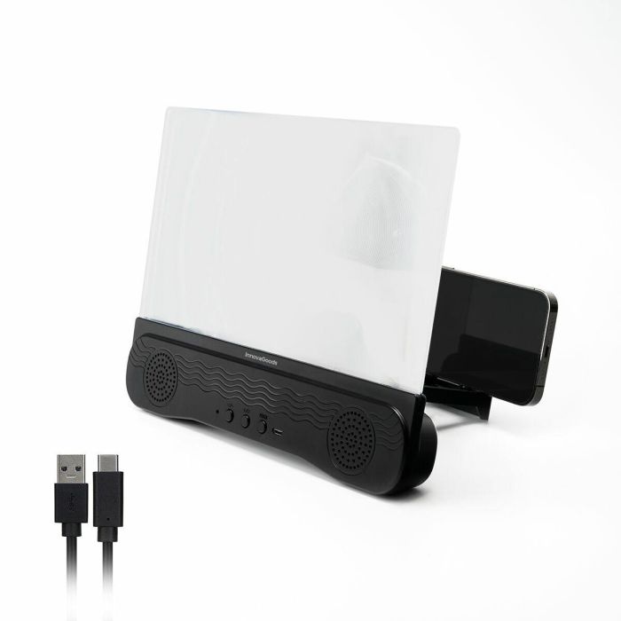 Amplificador de Pantalla para Móviles con Altavoz Recargable Screenier InnovaGoods 2 Amplificador de Pantalla para Móviles con Altavoz Recargable Screenier InnovaGoods 2